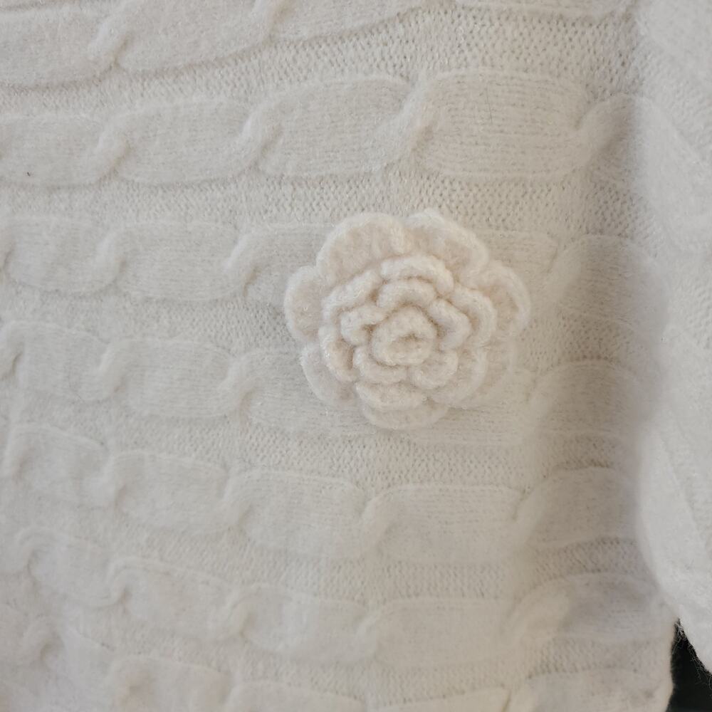 Military Hippie Forever Roses Cream Knit Sweater Size S NWT - Picture 4 of 8